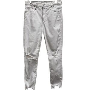 Madewell Jeans Women’s Super Skinny Ankle High Rise Curve Love Raw Hem Sz 29/8